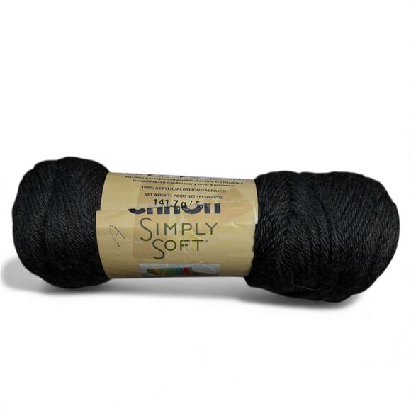 Set of 3 Caron Simply Soft, Feathered Grey, Country Blue, Charcoal, Acrylic Yarn - Picture 5 of 10